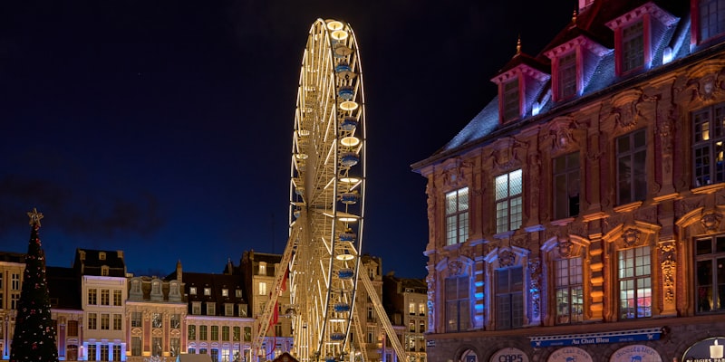 Beleuchteter Weihnachtsmarkt von Lille
